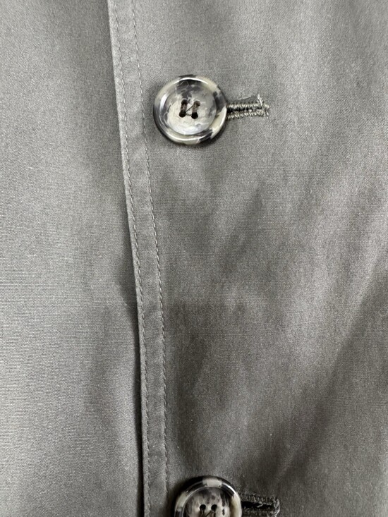 London Fog Dbl-Breasted Trench Classic Coat Zip-Out Liner Men 40R Charcoal Grey - Picture 9 of 13